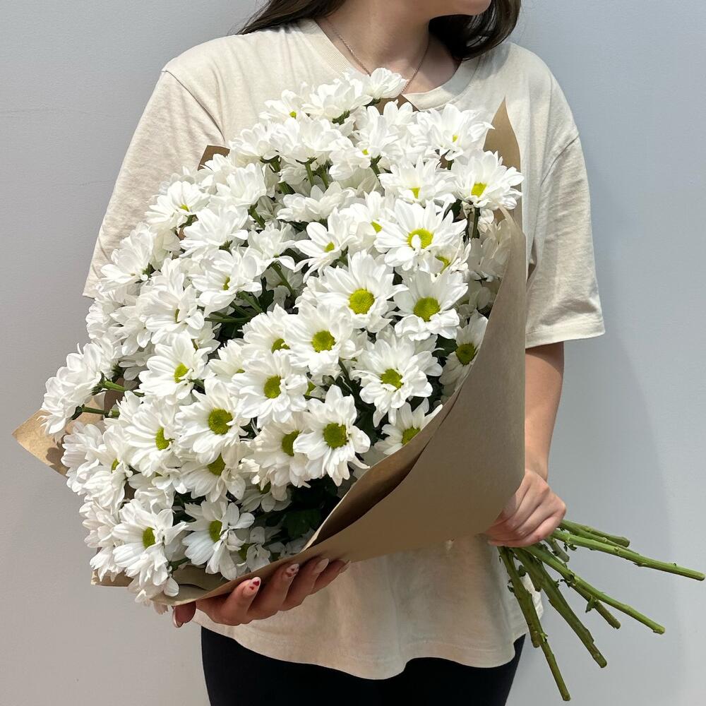 Букет «Летняя свежесть» – дыхание лета в белых хризантемах Абаза Республика Хакасия