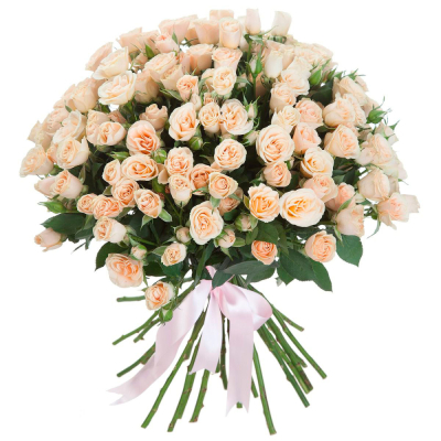 Нежный букет из персиковых кустовых роз – воплощение изысканности Абаза Республика Хакасия