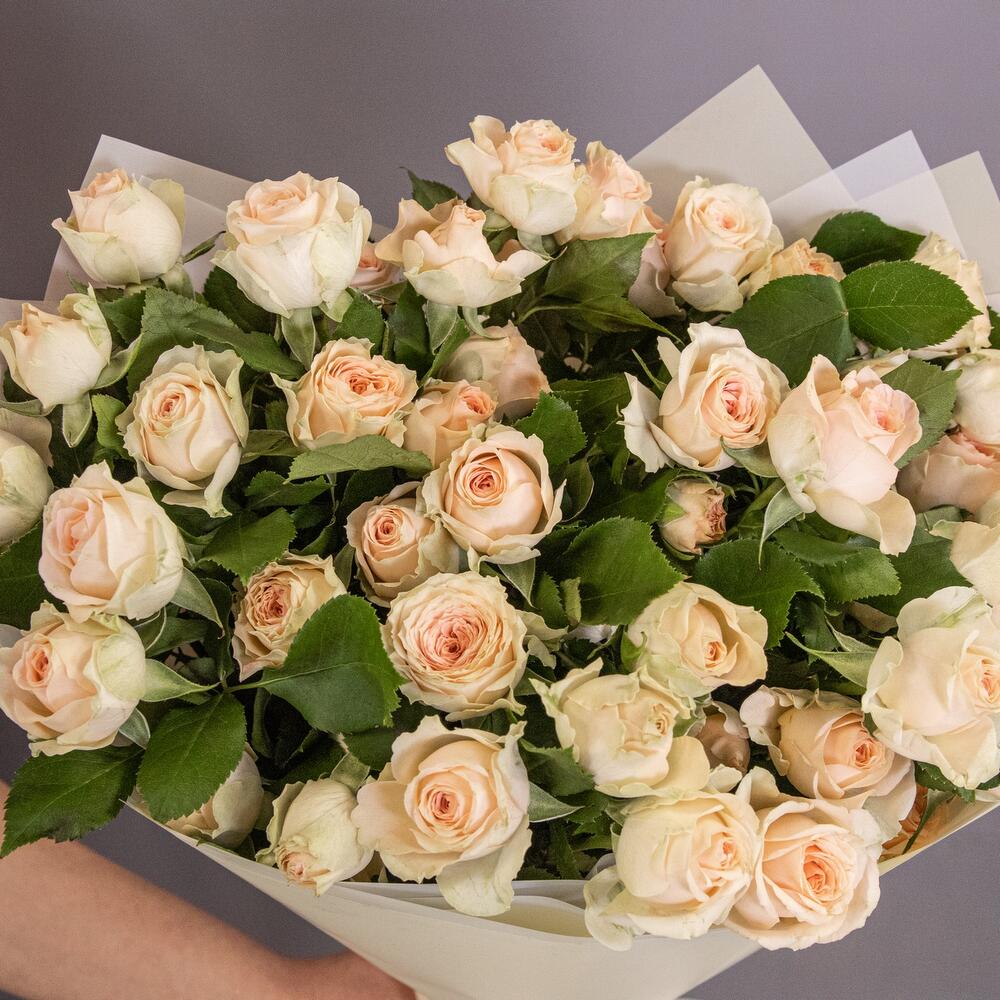 Букет «Персик» – пышные кустовые розы нежно-персикового оттенка Абаза Республика Хакасия