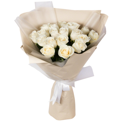 Букет «Эйфория» из 19 белых роз — символ чистой светлой любви Абаза Республика Хакасия