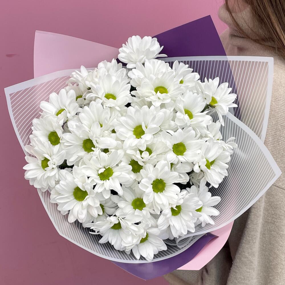 Букет «Весеннее настроение» – свежесть белых хризантем Абаза Республика Хакасия