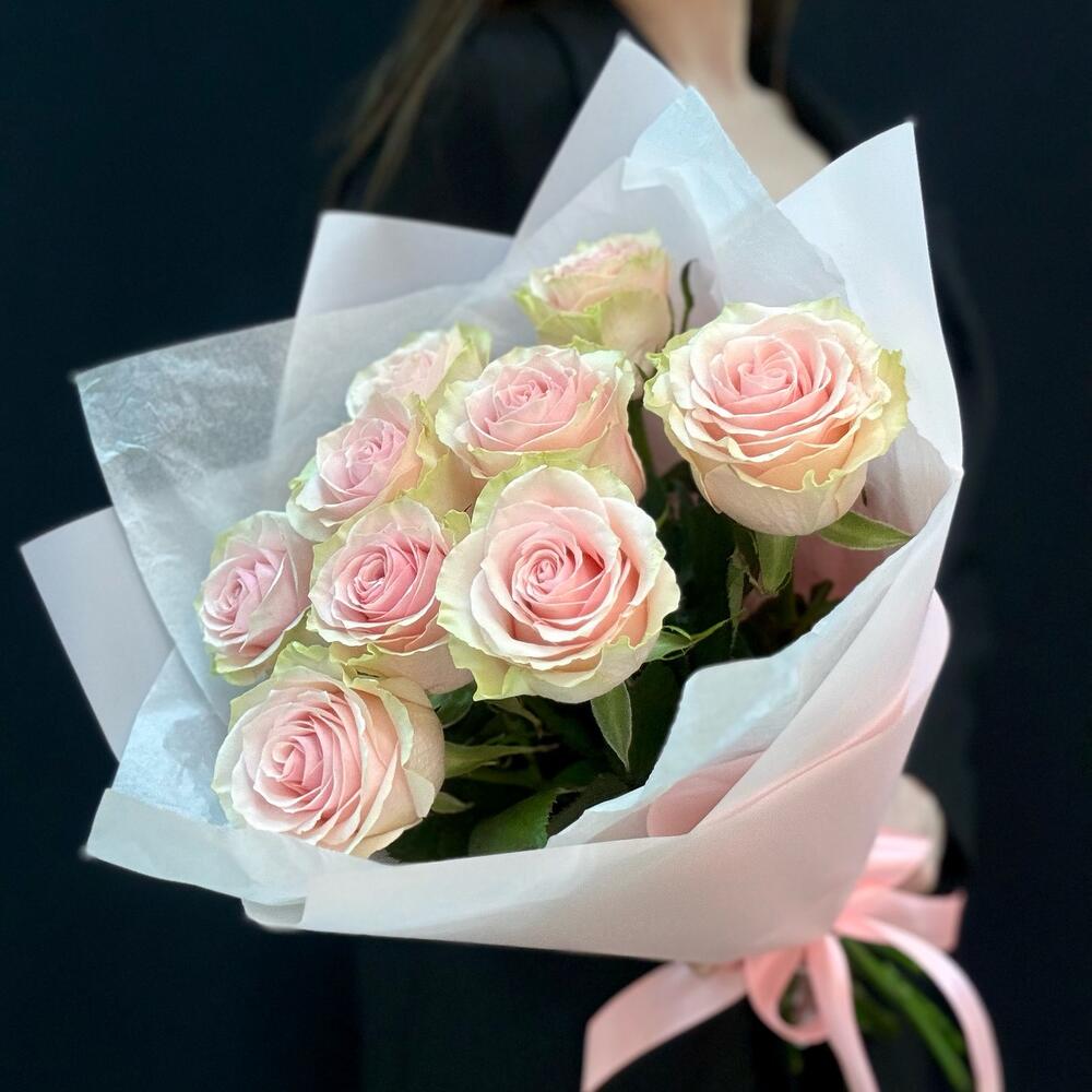 Букет из 9 розовых роз – нежность в каждом лепестке Абаза Республика Хакасия
