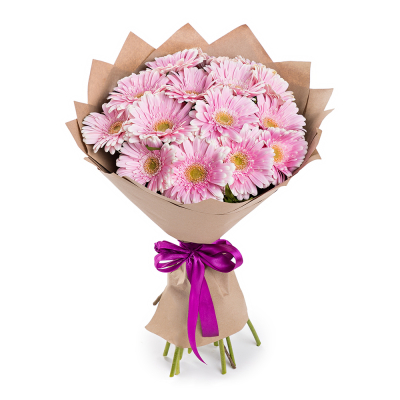 Нежный букет из 15 розовых гербер – воплощение трогательных чувств Абаза Республика Хакасия