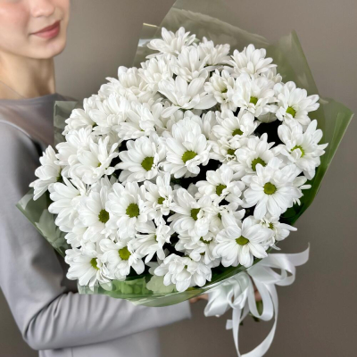Букет «Мечты о лете» – свежесть белых хризантем Абаза Республика Хакасия