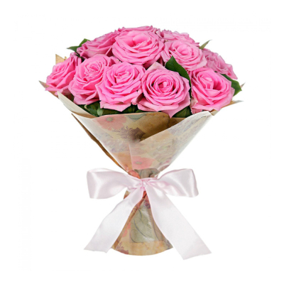 Букет из розовых роз с рускусом – нежность в каждом лепестке Абаза Республика Хакасия
