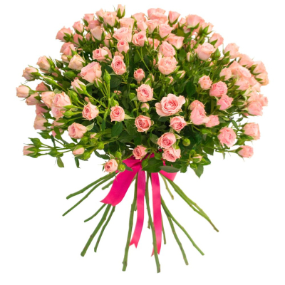 Букет «Нежные объятия» – романтика розовых кустовых роз Абаза Республика Хакасия