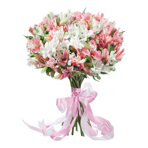 «Воздушная нежность»  букет из розовых альстромерий Абаза Республика Хакасия