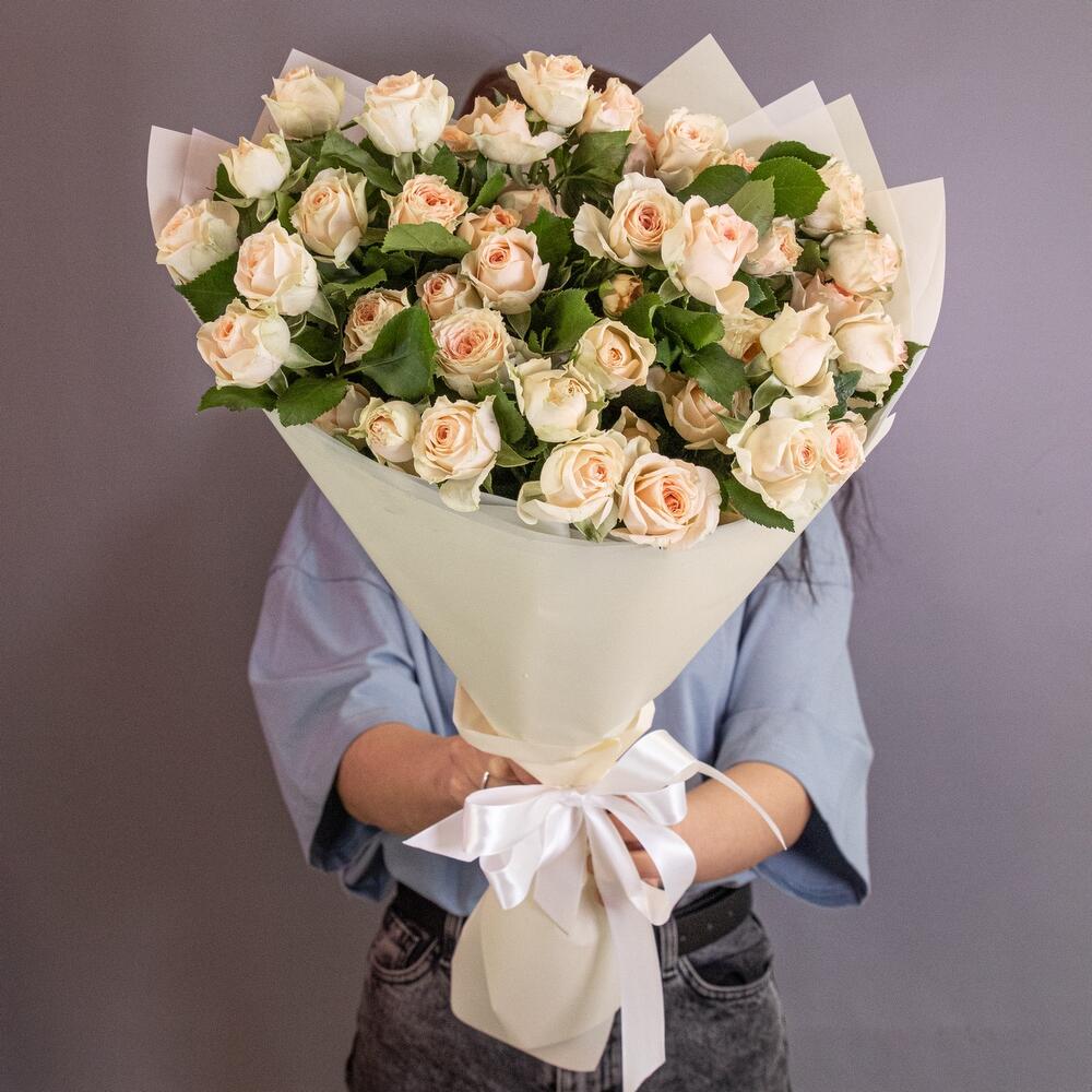 Букет «Персик» – пышные кустовые розы нежно-персикового оттенка Абаза Республика Хакасия