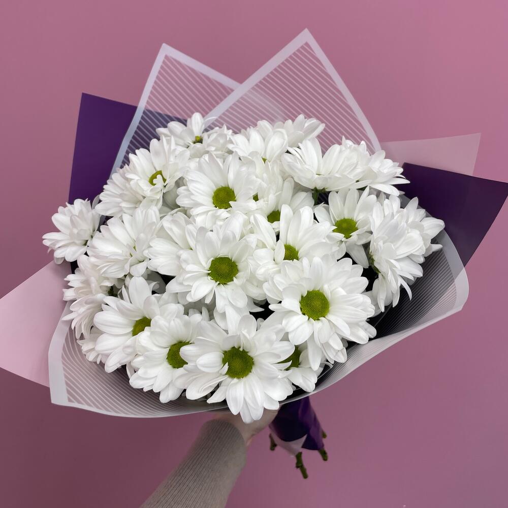 Букет «Весеннее настроение» – свежесть белых хризантем Абаза Республика Хакасия