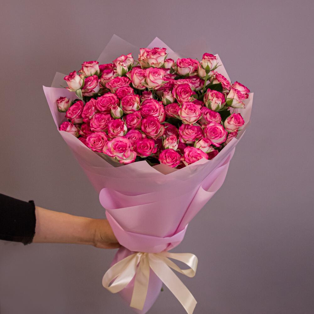 Букет «Розовый бум» – пышные кустовые розы в нежно-розовых тонах Абаза Республика Хакасия