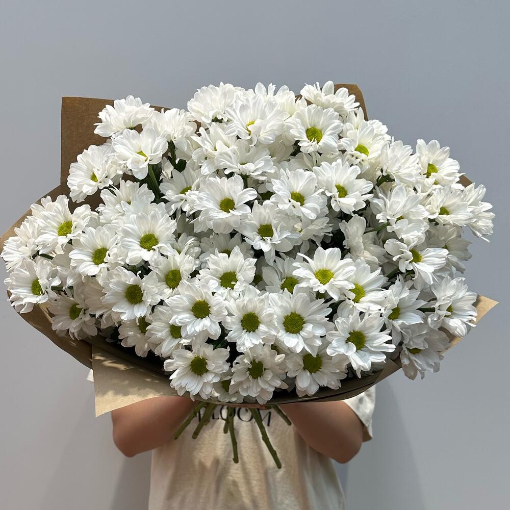 Букет «Летняя свежесть» – дыхание лета в белых хризантемах Абаза Республика Хакасия