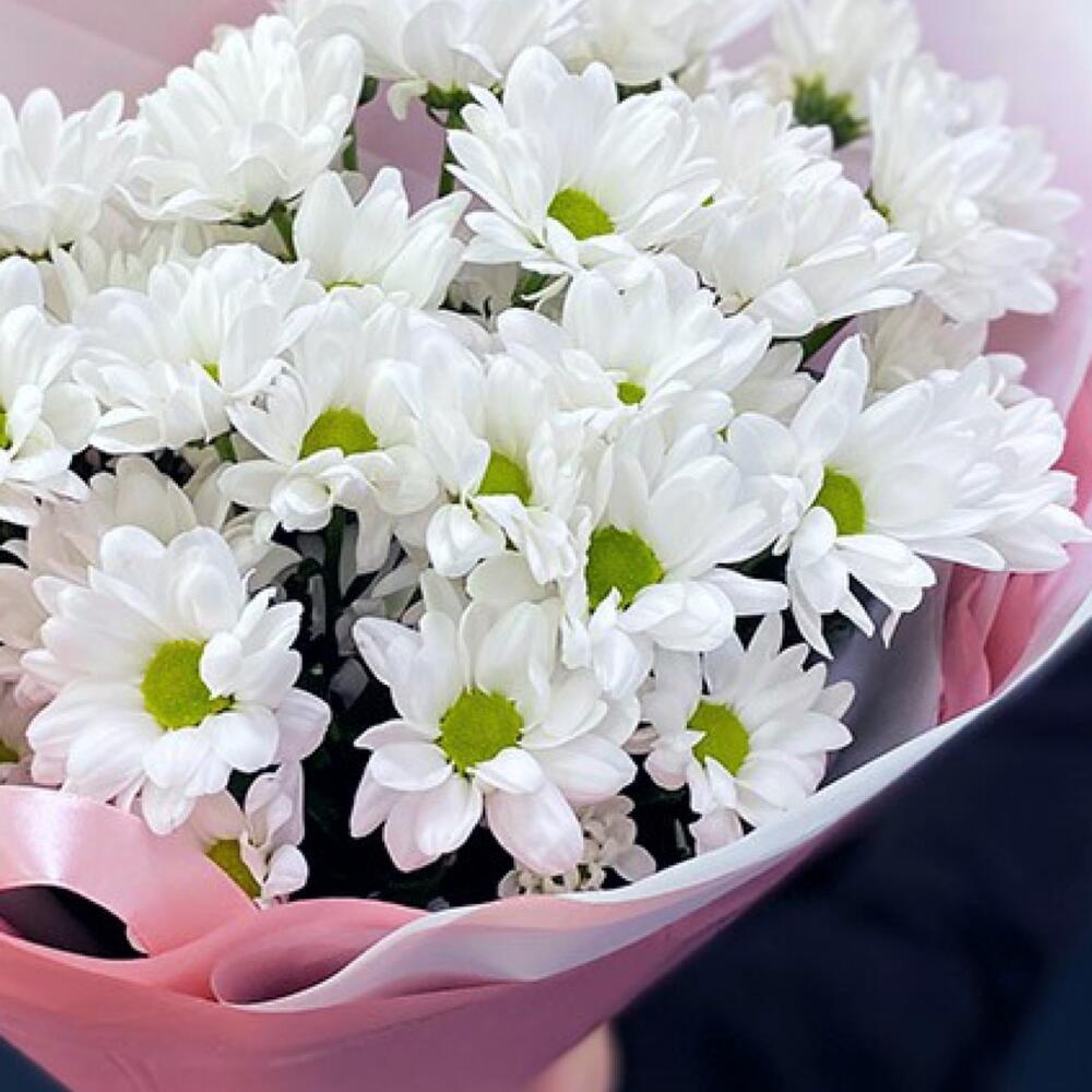 Букет «Розовое счастье» – нежность белых хризантем Абаза Республика Хакасия